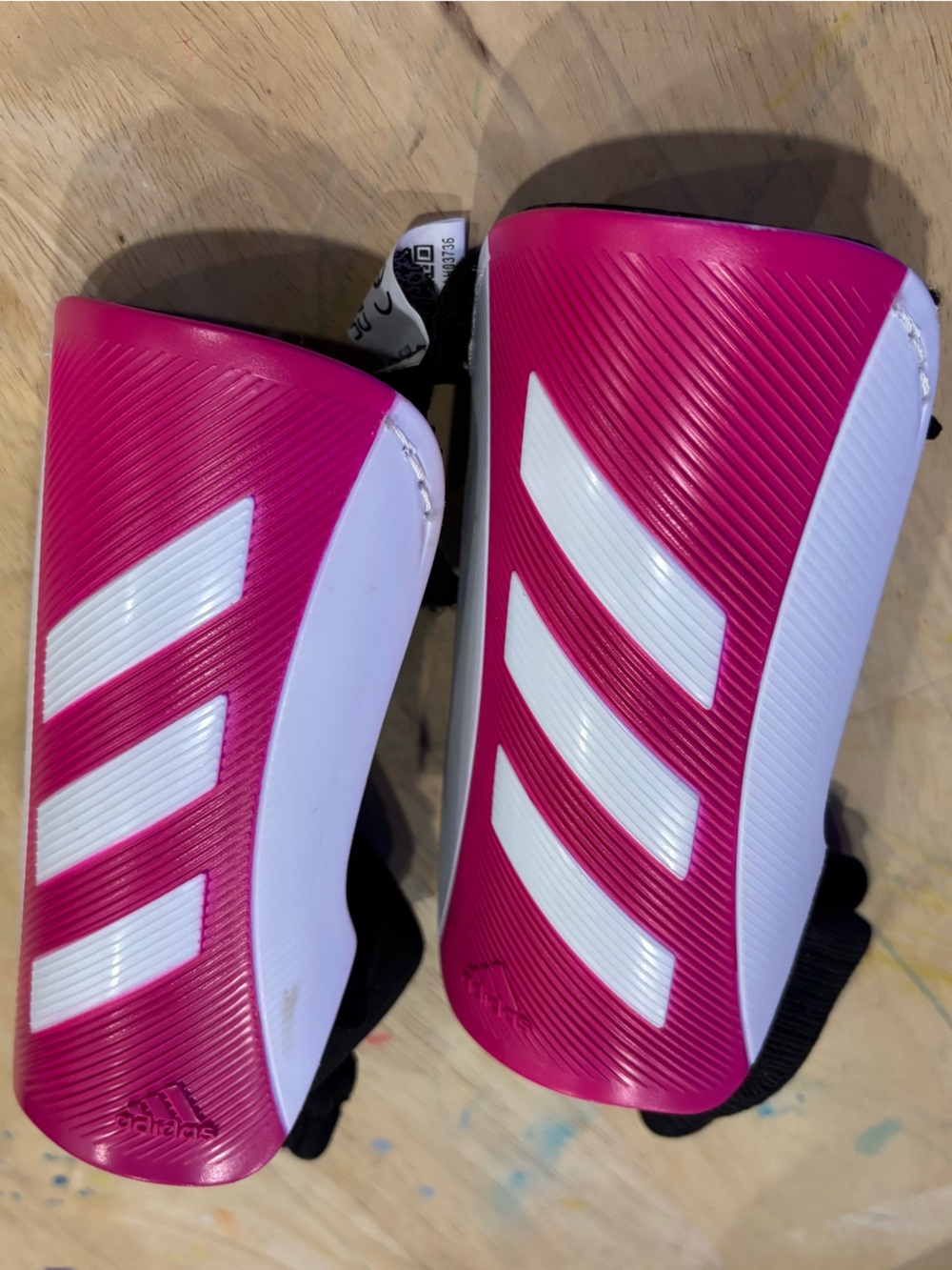 Girls adidas Youth Pink & White Soccer Shin Guards